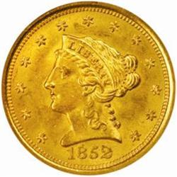 1852 Liberty $2.5. MS63 (NGC)