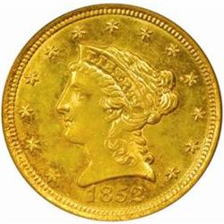 1852-O Liberty $2.5. AU55 (PCGS)