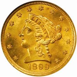 1899 Liberty $2.5. MS64 (NGC)