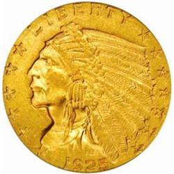 1925-D Indian $2.5. MS62 (PCGS)