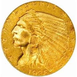 1926 Indian $2.5. MS61 (PCGS)