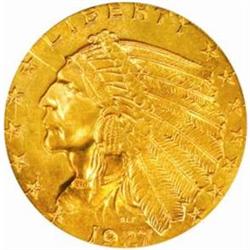 1927 Indian $2.5. MS64 (PCGS)
