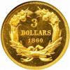 Image 2 : 1860 $3 Gold Piece. PR65 CAM (NGC)