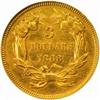 Image 2 : 1868 $3 Gold Piece. AU Details-Improper Clean