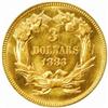 Image 2 : 1883 $3 Gold Piece. MS64 (PCGS)