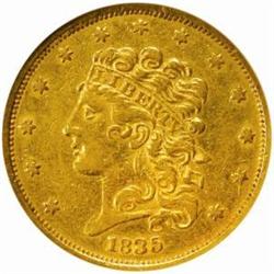 1835 Classic $5. EF45 (NGC)