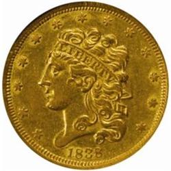 1838 Classic $5. AU53 (NGC)