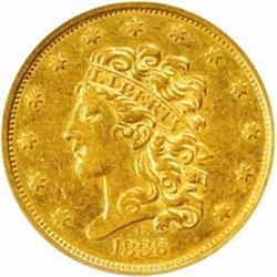 1838-C Classic $5. Winter 1-A. AU Details