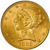 Image 1 : 1885-S Liberty $5. MS64 (PCGS)