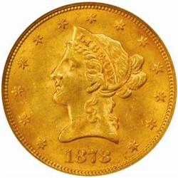 1878 $10. MS62 (NGC)