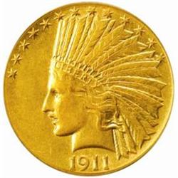 1911-D $10. AU53 (PCGS)