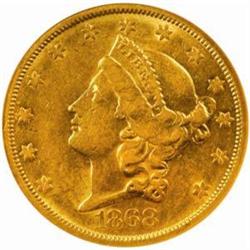 1868-S Liberty $20. EF45 (NGC)