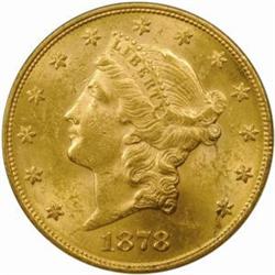 1878 Liberty $20. Breen-7270. DDR. MS61 (ANACS)