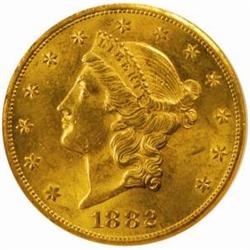 1882-CC Liberty $20. Winter 2-B. MS61 (NGC)