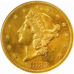 1883-S Liberty $20. MS62 (NGC)
