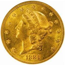 1884-CC Liberty $20. Winter 1-A. MS61 (NGC)