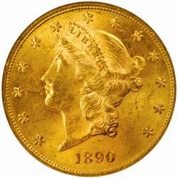 1890 Liberty $20. MS61 (NGC)