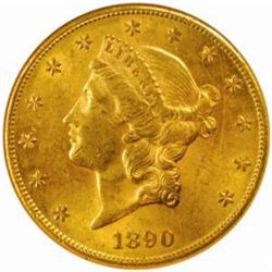 1890-S Liberty $20. AU58 (NGC)