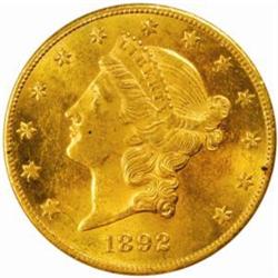 1892-CC Liberty $20. Winter 1-A. MS62 (PCGS)
