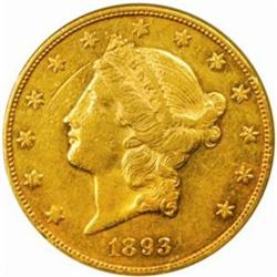 1893-CC Liberty $20. Winter 1-A.