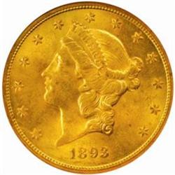 1893-S Liberty $20. MS63 (NGC)