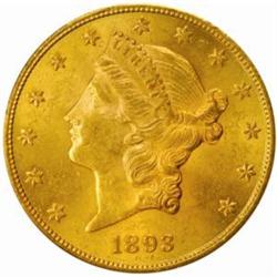 1893-S Liberty $20. MS62 (PCGS)