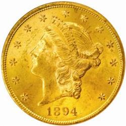 1894 Liberty $20. MS63 (NGC)