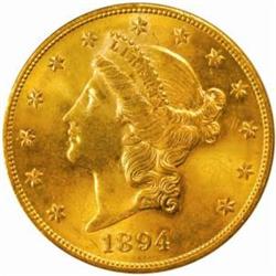 1894-S Liberty $20. MS64 (PCGS)