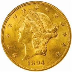 1894-S Liberty $20. MS62 (NGC)