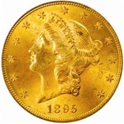 1895 Liberty $20. MS64 (PCGS)
