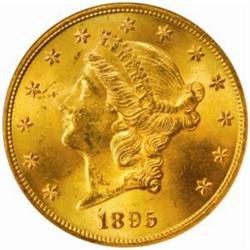 1895 Liberty $20. MS62 (NGC)