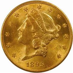 1895-S Liberty $20. MS63 (PCGS)