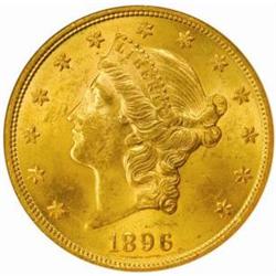 1896 Liberty $20. MS62 (NGC)