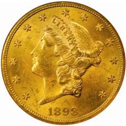 1898 Liberty $20. MS62 (NGC)