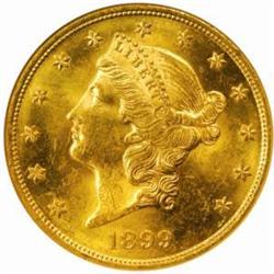 1899-S Liberty $20. MS62 (NGC)