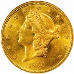 1900-S Liberty $20. MS61 (NGC)