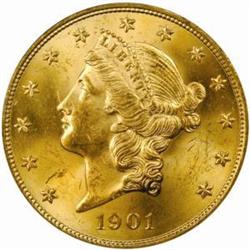 1901 Liberty $20. MS65 (PCGS)