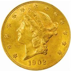 1902 Liberty $20. MS63 (PCGS)