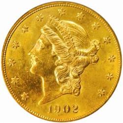 1902-S Liberty $20. MS62 (PCGS)