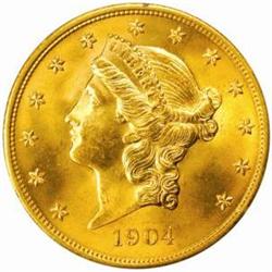 1904 Liberty $20. MS64 (PCGS)