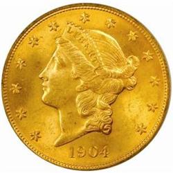 1904 Liberty $20. MS64 (PCGS)