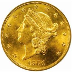1904 Liberty $20. MS63 (PCGS)