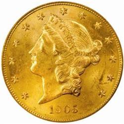 1905-S Liberty $20. MS63 (PCGS)