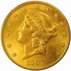1907-S Liberty $20. MS63 (PCGS)