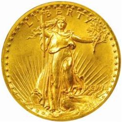 MCMVII Saint-Gaudens $20. High Relief. Wire Rim.