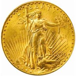 1916-S Saint-Gaudens $20. MS64 (PCGS)