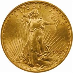 1920-S Saint-Gaudens $20. MS63 (NGC)