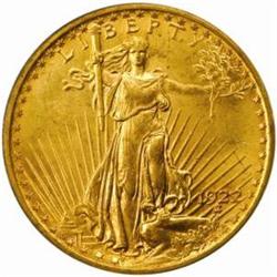 1922 Saint-Gaudens $20. MS65 (PCGS)