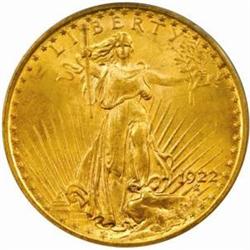 1922 Saint-Gaudens $20. MS64 (PCGS)