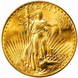 1923-D Saint-Gaudens $20. MS65 (PCGS)